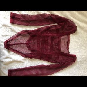 Victoria’s Secret lace bodysuit- Burgundy- hot!